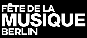 Logo „Fête de la Musique Berlin“

Schwarzes Logo mit weißer Schrift auf dunklem Hintergrund. Der Schriftzug lautet „FÊTE DE LA MUSIQUE BERLIN“ und ist in großen, blockartigen Buchstaben gestaltet.